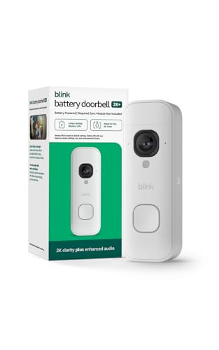 Image of Blink Battery Doorbell 2K+ (newest model) - Wireless video doorbell, 2K resolution, enhanced audio. Required Sync Module not included - Add-On (White)