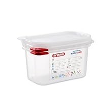 Araven Airtight Container, Food Pan with Lid for Storage in Kitchen and Restaurant, 1.1 Qt, 1 Count, Clear