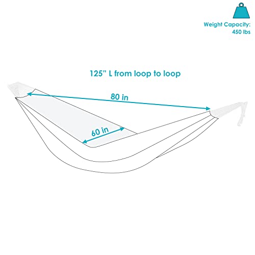 Sunnydaze Double Brazilian Cotton Hammock - 450-Pound Capacity - Sea Grass #TOP2