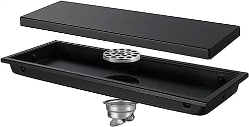 Caniveau de douche en acier inoxydable avec insert carrelage invisible