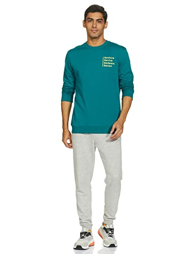 Image of Amazon Brand - Symbol Men Cotton Rich Light Weight Crew Neck Sweatshirt (Regular Fit)