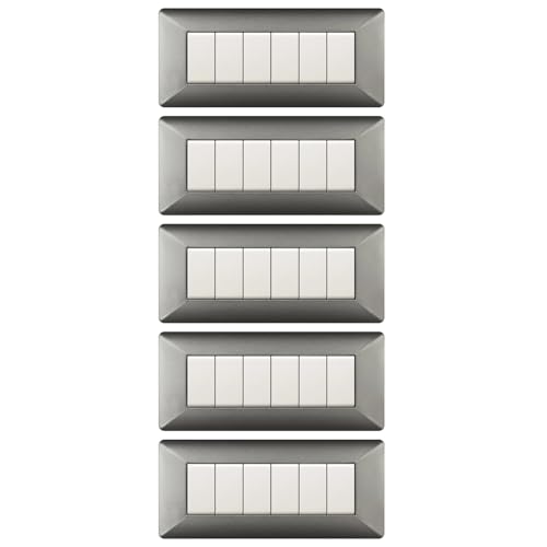 Plaques de finition 6 modules compatibles BTicino Matix pour salon et bureau