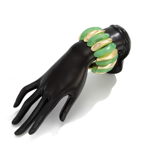 Image of MIFYNN Acrylic Chunky Bangle Bracelets for Women Stackable Stretch Resin Bracelet Minimalist Colorful Bangle Vintage Boho Chic Wristband Jewelry for Women