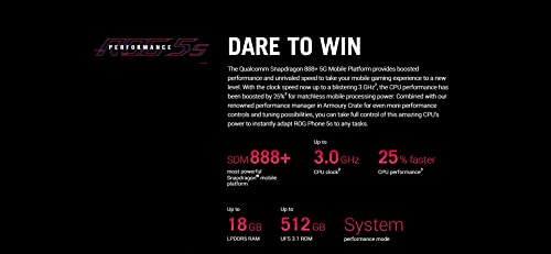 Asus Rog Phone 5S Zs676Ks 5G Dual 128Gb 12Gb Ram Factory Unlocked (Gsm Only | No Cdma - Not Compatible With Verizon/Sprint) Tencent Version – Black #TOP3