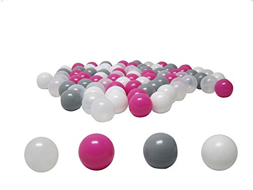 100 Bälle "Pink-Mix"( Tüv geprüft und zertifiziert 2019 ) Bällchenbad, Bällebad Bälle, Baby Bälle, Plastebälle