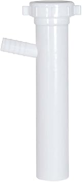 EZ-FLO 1-1 / 2 بوصة &times; 8 بوصة غسالة أطباق متفرعة ، اتصال مفاصل الانزلاق لتطبيقات الصرف الأنبوبي ، 5/8 بوصة فرع OD ، بولي بروبيلين أبيض ، 35311