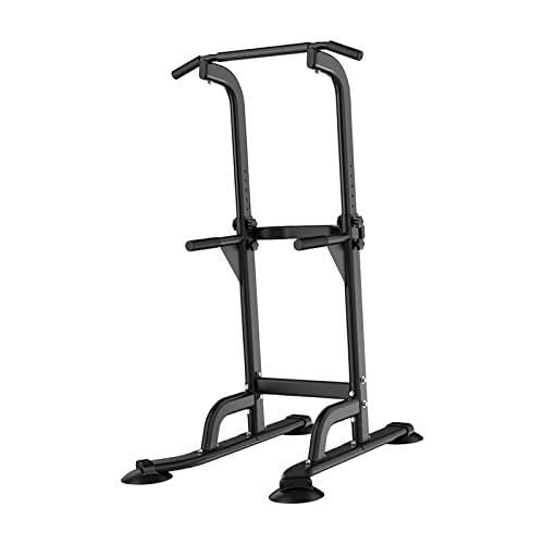 Deevoka Power Tower Dip Station, Pull Up Bar Stand Height Adjustable Multi Purpose Chin Up Bar Fitness Equipment For Strength Training Exercise, Black #TOP2