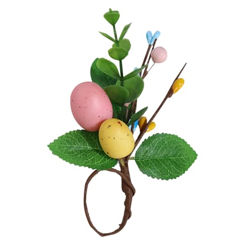 Juego de servilletas de Pascua Set - Toallero en forma de huevo para decoración de mesa de primavera | Accesorios de ajuste de mesa de vacaciones elegantes y perfectos para el almuerzo