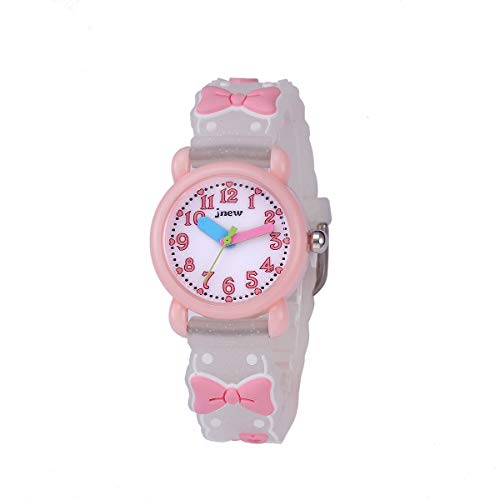 Boy's Girl's Watch,Kids Gift 3D Cartoon Japanese Quartz Silicone Kids Watch, Age 3-10 Toys for 3-15 Year Old Boys Girls Birthday Present for Kids - Best Gifts (Pink Tie)2