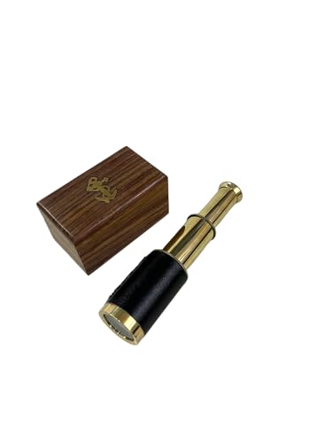 NESTDOT Solid Brass Handheld Telescope 6" Nautical