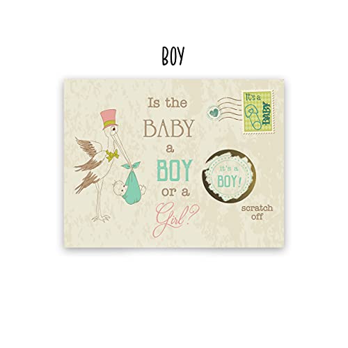 My Scratch Offs Its A Boy Vintage Stork Baby Carriage Gender Reveal Party Scratch Off Scratcher Lottery Tickets Cards Family Friends 25 Pack #TOP2