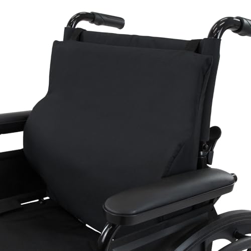 Vive Wheelchair Lumbar Support Cushion - Chair Pad for Back Pressure Relief - Memory Foam Backrest - Superior Comfort Curve -Fits Most Wheelchairs or Transport Chairs -Improves Posture (18'x17'x3')