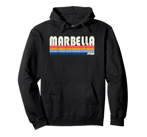Rétro Vintage 70s 80s Style Marbella, Espagne Sweat à Capuche