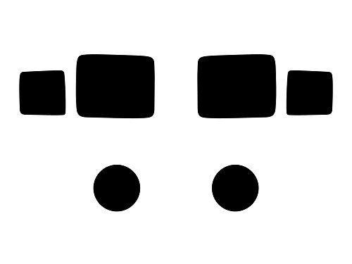 Rvinyl Headlight Tint Covers Compatible with Hummer H3 2006-2010 - Clear