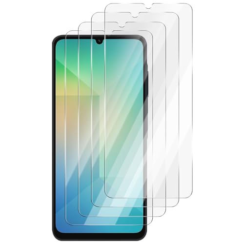 NECARSIN 4 Pack Screen Protector for Samsung Galaxy A07,HD Tempered Glass,9H Hardness,Case Friendly,Easy Installation,Anti-Shatter,Bubble Free