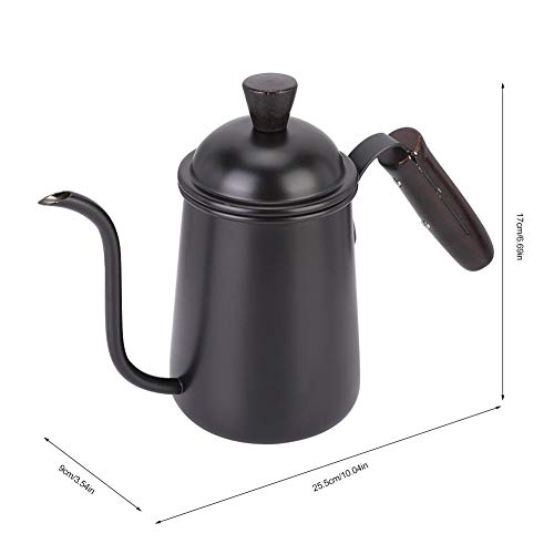 Chaleira de café, BiuZi 650ml Café doméstico 304 aço inoxidável bico longo estreito cafeteira de got