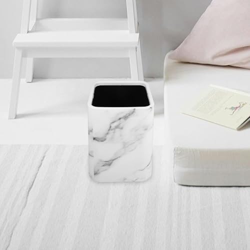 Caneca de Basura Marble Doble Capa Mediana Blanco Mármol miniatura 7