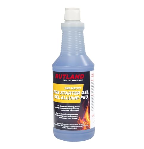 Rutland One Match Gel Fire Starter, Gelled Firestarter for Grills,