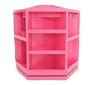 حامل و منظم المكياج يدور 360 درجة، لون وردي