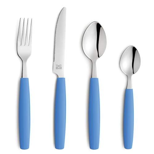 Beckmann & Rommerskirchen VALOA Besteck Set 16-tlg, 4 Personen, Hellblau – Ansicht 1