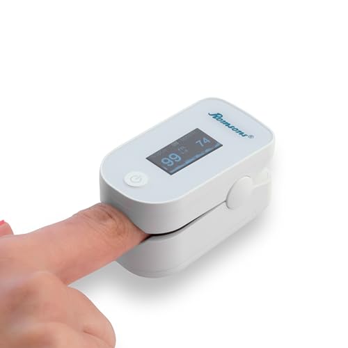 Image of Romsons Oxee Check Finger Pulse Oximeter | OLED Display | SPO2 & pulse rate display for Respiratory Care