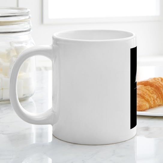 Taza mega rock banda 20 oz cerámica blanca miniatura 3