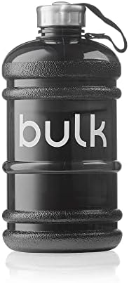 Bulk Half Gallon Wasserflasche, Sport Trinkflasche, Metallischem Schwarz, 2.2 Liter