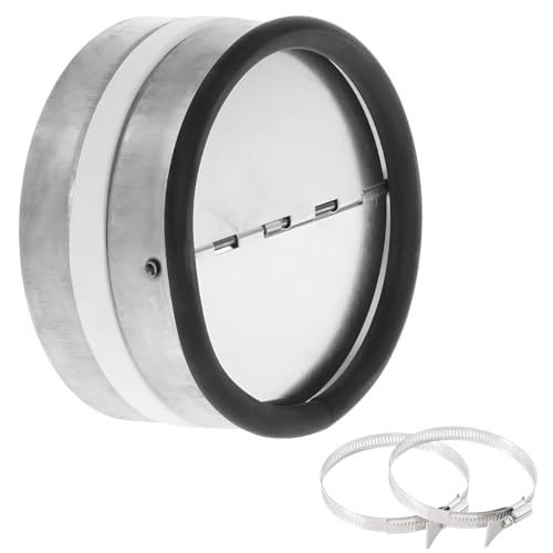 HTTYHT Rückstauklappe DN 150 mm Abluft Einschub Rückschlagklappe Verzinkter Stahl mit Dichtgummi Alu Klappen Lüftungsklappe für Dunstabzug und Lüftungskanal