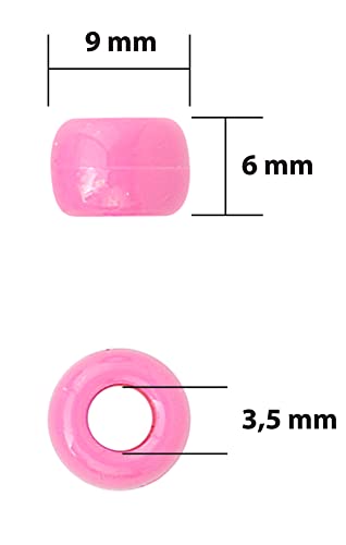 Cuentas de poni de algodón de caramelo de The Beadery multicolor 4