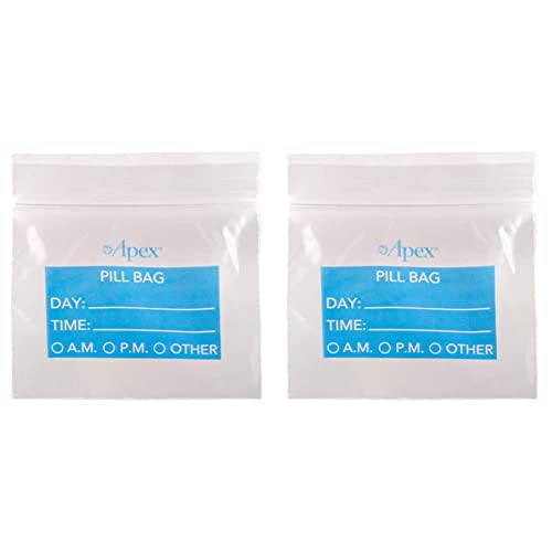 Apex Pill Bags, 50 Count - Small Baggies For Pills And Vitamins (Pack Of 2) #TOP19