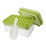 Solution de stockage pratique : ce moule à glaçons avec bac intégré simplifie la fabrication et la conservation des glaçons, répondant efficacement aux besoins et sans encombrement