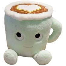 7.8 Inch Latte Plush Toy Pillow, Coffee Cup Plush Doll,Coffee Food Stuffed Plush Toy,Home Decor Birthday for Kids Gift Green