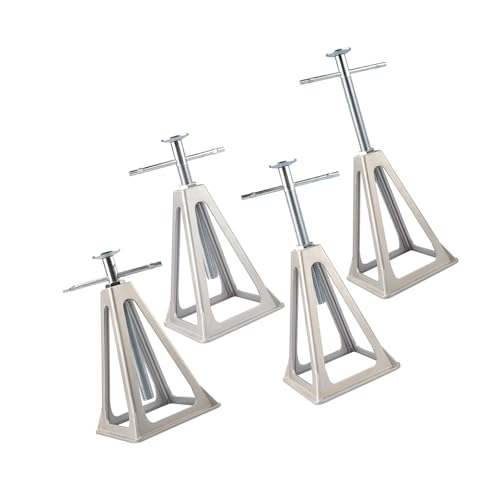 Pieds de support en métal pour stabilisateur de camping-car avec manivelle