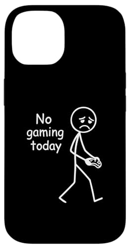 No Gaming Today, Funny Sad Stickfigure �R���\�[���Q�[�}�[ �X�}�z�P�[�X iPhone 14 �p