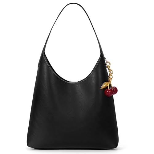 Image of Hobo Bags For Women Vegan Leather Shoulder Bag Tote For Women Medium Slouchy Designer Handbags Purses Fall Fashion