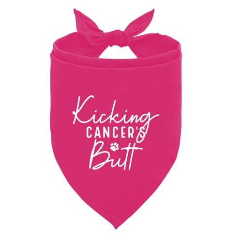 Beating Cancer Dog Bandana, Kicking Cancers Butt Dog Bandana, Beat