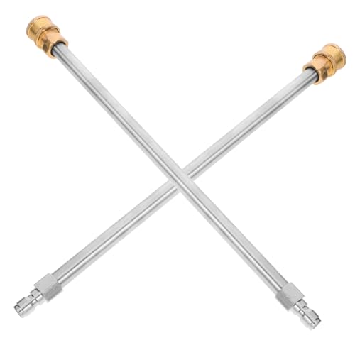 HOUDERCO 2個 高圧洗浄機用ステンレス延長ロッド から 変換 耐食性鋼製パワーワッシャーエクステンダー 洗車 床清掃対応