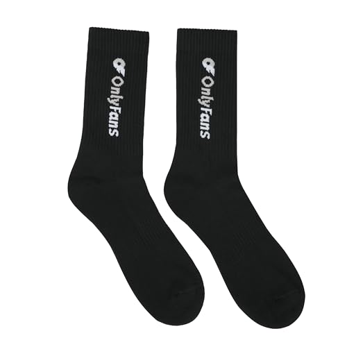 OnlyFans #1 Crew Socks – Fun Novelty Athletic Socks for Men & Women, Soft & Comfortable Cotton Blend