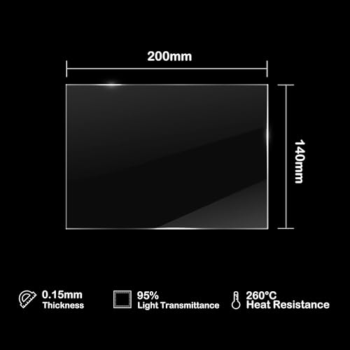 Image of Antinsky nFEP Film 200 * 140mm(7.87 * 5.51inch) 2pc PFA Release Film for LCD Resin 3D Printer Phrozen Sonic Mini 4K, Sonic 4k, Photon Mono, elegoo Mars 2