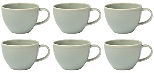 Villeroy & Boch like. by Crafted Blueberry Kaffeetasse 6er Set, 250 ml, Tasse mit Reaktivglasur, Premium Porzellan, Türkis, 19-5169-1300