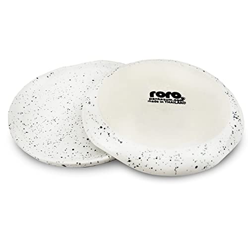 Roro 7 Inch Ceramic Stoneware Spotted Speckled Glossy White With Black Appetizer Dishes | Salad Plates, Set Of 2 #TOP1