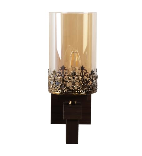 Image of ELIANTE by Jainsons Lights | Wooden Wood Wall Light -S- - Included Bulb | Multi Wood Wall Light | for Living Room, Bedroom, Hallway | E27 Holder | 3 Year Warranty