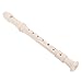 8 Hole Soprano Recorder Detachable Design, Exquisite Craftsmanship, Comfortable Playability for Beginners, ABS Material Green (White)