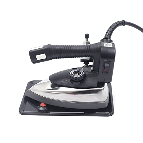 Steam Iron for Clothes, Industrial Electric Steam Iron, 1200W Stainless Steel Dry Ironing Steam Ironing with Anti Ironing Plate 5-speed Knob 140~428? for Clothing Store, Dry Cleaner