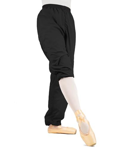s.lemon Sudarella Danza,Donna Vita Elastica Lungo Ripstop Riscaldamento Danza Classica Pantaloni Nero M