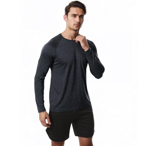 Sumolux 3 Pack Long Sleeve Shirts for Men Moisture Wicking Quick Dry UPF SPF Sun Protection Workout T Shirts3