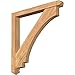 Ekena Millwork BKT0604X46X46IMP03SWR Imperial Arts and Crafts Smooth Bracket w/Offset Brace, Western Red Cedar