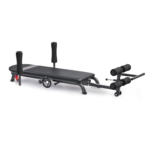 Sunny Health & Fitness No-Hang Inversion Decompression Table for Back Pain Relief, Adjustable Stretch Table, 400 LB Capacity