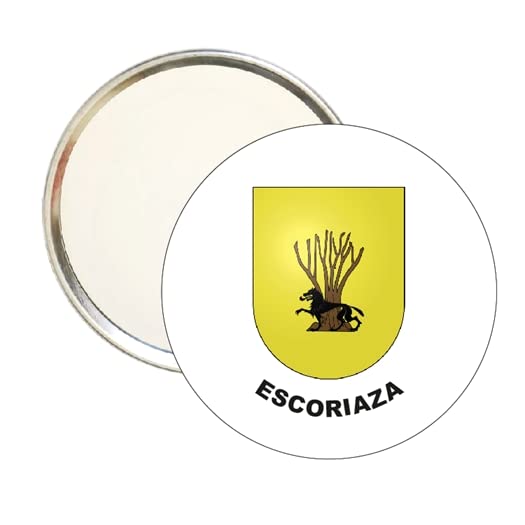 ROUND MIRROR. - ESCORIAZA HARMONIAL SHIELD BLASONS DES FAMILLES BASQUES - BASQUE COUNTRY