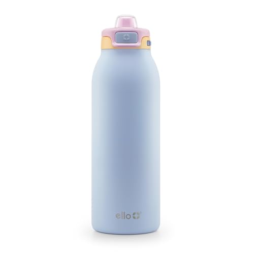 Image of Ello Pop & Fill Insulated Stainless Steel Water Bottle with Quick Fill Lid, Leakproof Locking, Sip or Chug Spout, BPA-Free, Double Wall Vacuum Insulated for Sports, Travel & School- 22oz / 32oz / 40oz